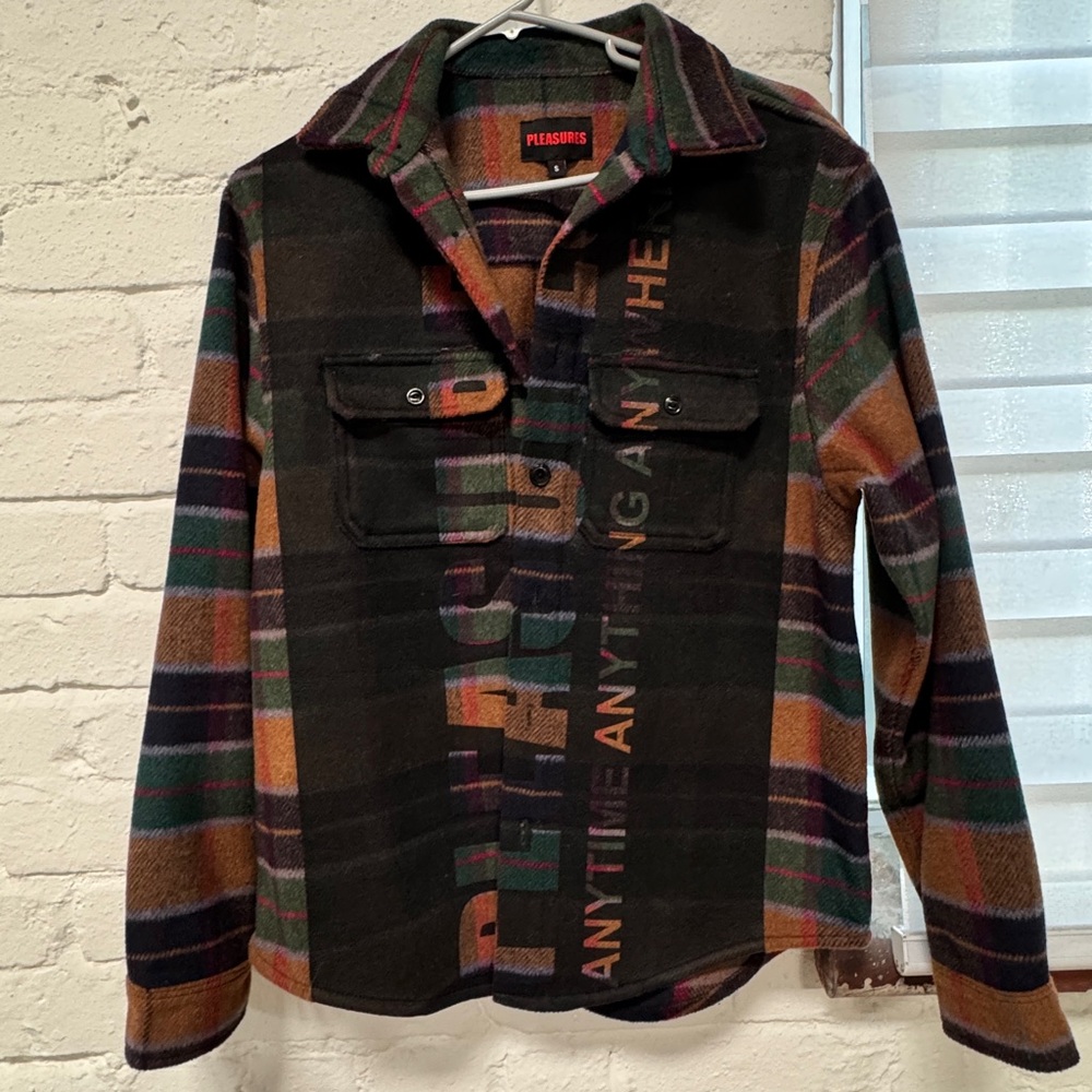 PLEASURES Men's Plaid Lightweight Shirt Jacket - Multicolor